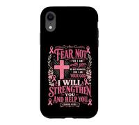Carcasa para iPhone XR Isaías 41:10 Versículo de la Biblia Oración de concientización sobre el cáncer de Mama