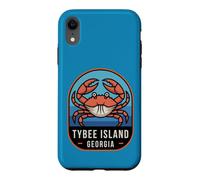 Carcasa para iPhone XR Isla Tybee Georgia Crab Coastal Beach Travel