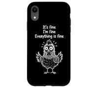 Carcasa para iPhone XR It's Fine I'm Fine Everything is Fine Chicken Funny Dicho