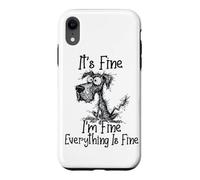 Carcasa para iPhone XR It's Fine I'm Fine Everything is Fine Funny Great Danés Dog