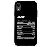 Carcasa para iPhone XR Jane Datos de Nutrición Nombre Gracioso
