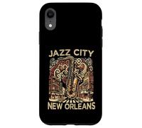 Carcasa para iPhone XR Jazz City New Orleans Souvenir Hombres Música Saxofón