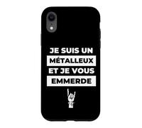Carcasa para iPhone XR Je Suis un Métalleux et je vous Emmerde Headbanger Festival