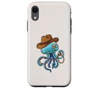 Carcasa para iPhone XR Jellyfish Western Sheriff Cowboy Funny Ocean Animal