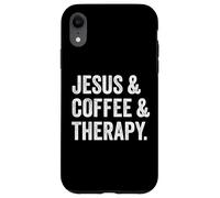 Carcasa para iPhone XR Jesus and Coffee and Therapy