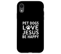 Carcasa para iPhone XR Jesus and Dogs Café Perro Cristiano Mamá Fe