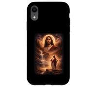 Carcasa para iPhone XR Jesús Aullando en la Luna Vintage Funny Mystic