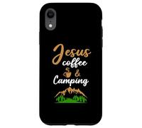 Carcasa para iPhone XR Jesus Coffee and Camping Cafeine Barista Camp Lover