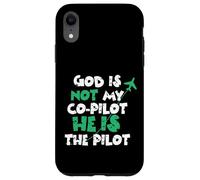 Carcasa para iPhone XR Jesus God is The Pilot Aviation Christian Faith