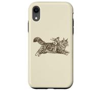 Carcasa para iPhone XR Jesús Montando Maine Coon Divertido Cristiano para Gatunos