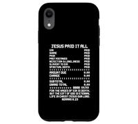 Carcasa para iPhone XR Jesús pagó Todo el Cristianismo Biblia Cristiana Romanos 6 23