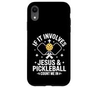 Carcasa para iPhone XR Jesús y Pickleball Christian Sport Gráfico