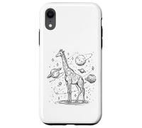 Carcasa para iPhone XR Jirafa Cósmica Explorando Planetas y Estrellas Universo