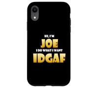 Carcasa para iPhone XR Joe Costume Idgaf Meme Personalized First Name Joseph