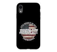 Carcasa para iPhone XR Johnson City Tennessee, Bandera Americana Vintage