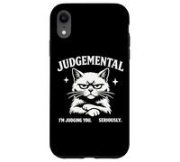 Carcasa para iPhone XR Judgemental Cat Im Judging You Seriously Funny Cat Gráfico