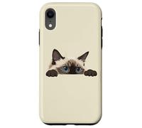 Carcasa para iPhone XR Judging You Silently Ragdoll Ojos Azules Asoma