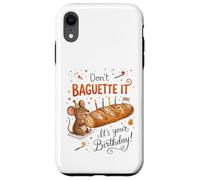 Carcasa para iPhone XR Juego de Palabras de celebración de ratón Lindo Don't Baguette It