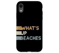 Carcasa para iPhone XR Juego de Palabras Retro de los Ochenta en la Playa | ¿Qué Pasa Playas