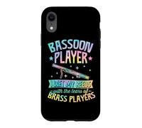 Carcasa para iPhone XR Jugador de Fagot I Wet My Reeds with The Tears of Brass Player