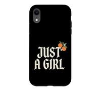Carcasa para iPhone XR Just A Girl Gothic Typography Design
