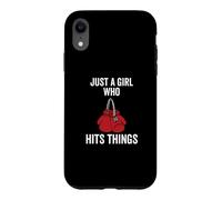 Carcasa para iPhone XR Just a Girl Who Hits Things Guantes de Boxeo Mujeres Punching