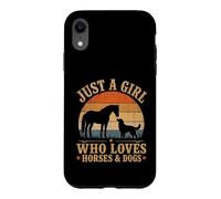 Carcasa para iPhone XR Just a Girl Who Loves Horses and Dods Farm Horsing For Girls