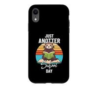 Carcasa para iPhone XR Just Anotter Día Escolar Diversión Nutria Marina Libro Lectura Ratón de Biblioteca