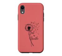 Carcasa para iPhone XR Just Breathe Dandelion Butterfly Inspirational Boho Floral