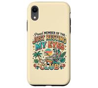 Carcasa para iPhone XR Just Resting My Eyes Club Coffee Lover Funny Beach Vacaciones