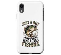 Carcasa para iPhone XR Juventud Pesca Camo Bass Fish Just Boy Who Love Fishing Funny