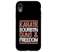 Carcasa para iPhone XR Karate Bourbon Guns and Freedom USA Patriotic Dad American