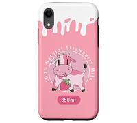 Carcasa para iPhone XR Kawaii Cute Pink Cow, Strawberry Milk Girl