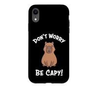 Carcasa para iPhone XR Kawaii Kids Boys Don't Worry Be Capy Meme Lover Capybara