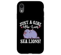 Carcasa para iPhone XR Kawaii Womens Kids Just A Girl Who Loves Sea Lions Lover
