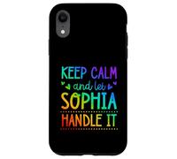 Carcasa para iPhone XR Keep Calm and Let Sophia Handle It Chill Nombre