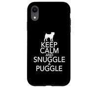 Carcasa para iPhone XR Keep Calm and Snuggle A Puggle Dog Lover Pug Camiseta
