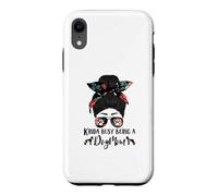 Carcasa para iPhone XR Kinda Busy Being A Dog Mom Pharaoh Hound Funny Messy Bun