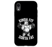 Carcasa para iPhone XR Kinda Fit Sorta Fat Polar Bear Gym Entrenamiento de Levantamiento de Pesas