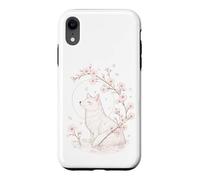 Carcasa para iPhone XR Kitsune Fox Cherry Blossoms Meditación Zen Yoga Vida Mujeres
