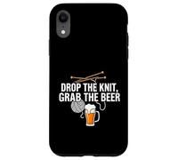 Carcasa para iPhone XR Knitter Craft Beer Drinker Drop The Knit Grab The Beer