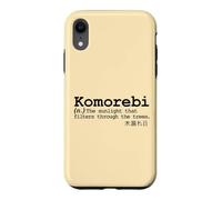 Carcasa para iPhone XR Komorebi Japonés Palabra Vocab Poético Árbol Sol Naturaleza Amor