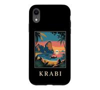 Carcasa para iPhone XR Krabi Tailandia Tropical Coast Sunset Retro Viaje Diseño
