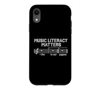 Carcasa para iPhone XR La alfabetización Musical Importa Me Gusta Comer Cachorros