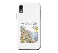 Carcasa para iPhone XR La Dolce Vita Riviera Italiana Costa Amalfitana Acuarela