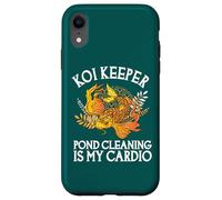 Carcasa para iPhone XR La Limpieza de estanques Koi Keeper es mi Cardio