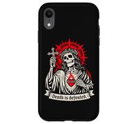 Carcasa para iPhone XR La Muerte es derrotada Oscuro Cristiano Gótico Esqueleto Fe G