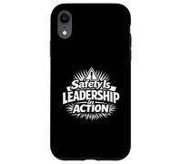 Carcasa para iPhone XR La Seguridad es liderazgo en acción | Idea de Regalo de Seguridad en el Lugar de Trabajo
