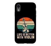 Carcasa para iPhone XR La Vida es Mejor con el músico de Orquesta Retro violín