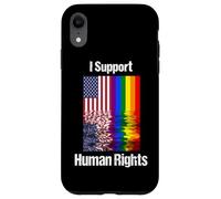 Carcasa para iPhone XR Las Banderas apoyan los Derechos Humanos Orgullo Gay Reflexión Diversidad